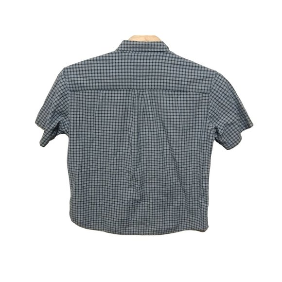 Woolrich Men's Blue Check Short Sleeve XL Button Down Shirt - Picture 5 of 5